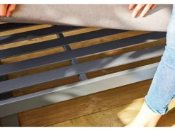 Sonnenliegen|Lounge-Gartenmöbel|Lounge-Set Lipson 3-teilig aus Akazienholz und Aluminium Grau