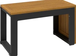 Sonnenliegen|Lounge-Gartenmöbel|Lounge-Set Lipson 3-teilig aus Akazienholz und Aluminium Grau