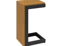 Sonnenliegen|Lounge-Gartenmöbel|Lounge-Set Lipson 3-teilig aus Akazienholz und Aluminium Grau