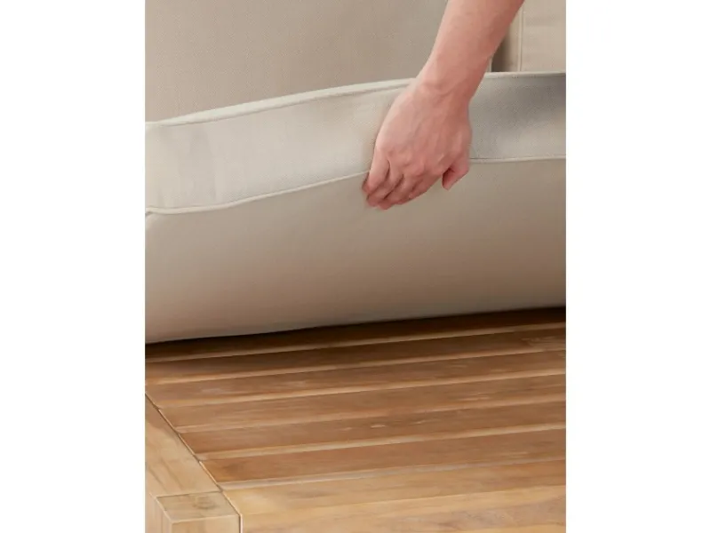 Sitzkissen|Lounge-Gartenmöbel|Lounge-Set mit Esstisch Morenci 4-teilig aus Akazienholz FSC®