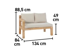 Sitzkissen|Lounge-Gartenmöbel|Lounge-Set mit Esstisch Morenci 4-teilig aus Akazienholz FSC®