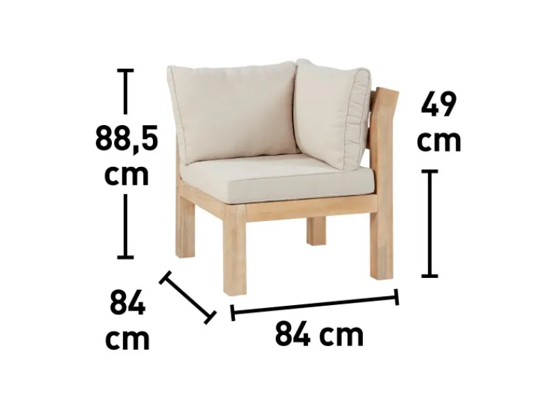 Sitzkissen|Lounge-Gartenmöbel|Lounge-Set mit Esstisch Morenci 4-teilig aus Akazienholz FSC®