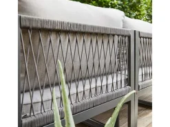 Balkonmöbel|Lounge-Gartenmöbel|Lounge-Set Willa 4-teilig aus Aluminium Anthrazit