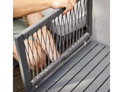 Balkonmöbel|Lounge-Gartenmöbel|Lounge-Set Willa 4-teilig aus Aluminium Anthrazit