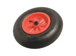 Luftrad mit Kunststofffelge Rillenprofil Ø 400 mm 200 kg Rot-Schwarz*OBI Best