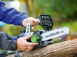 LUX-TOOLS Kettensägen|LUX Akku-Kettensägen-Set A-KS-20/25 inkl. Schnellladegerät