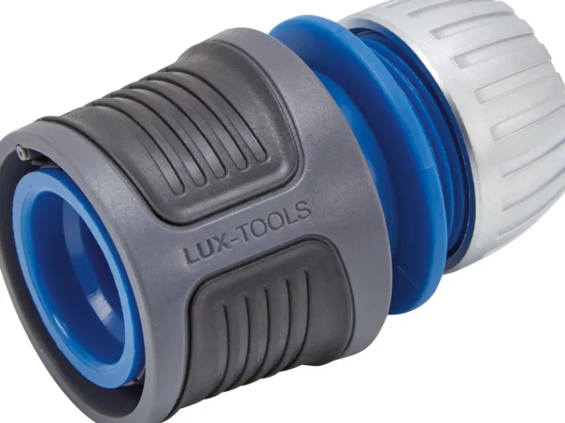 LUX-TOOLS Schlauch Kupplungen|LUX Schlauchstück mit Wasserstopp 13 mm (1/2") - 15 mm (5/8")