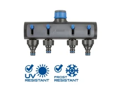 LUX-TOOLS Schlauch Kupplungen|4-Wege-Verteiler 26,4 mm (G 3/4) auf 33,3 mm (G 1)