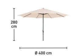Marktschirm Honolulu Ø 400 cm mit Kurbel* Outlet