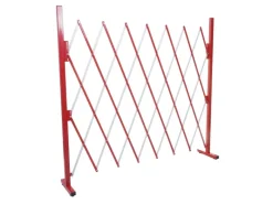 Absperrgitter B34 Scherengitter Zaun Schutzgitter ausziehbar Alu Rot-Weiß Höhe 153cm Breite 28-200cm*MCW Discount