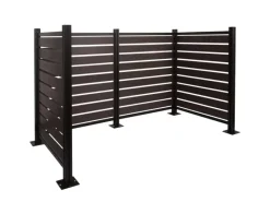 MCW Mülltonnenboxen|Alu Mülltonnen-Zaun K57 Anthrazit 130x206x110cm