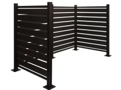 MCW Mülltonnenboxen|Alu Mülltonnen-Zaun K57 Anthrazit 130x206x110cm