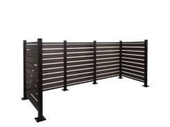 MCW Mülltonnenboxen|Alu Mülltonnen-Zaun K57 Anthrazit 130x300x110cm