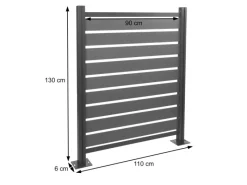 Alu Mülltonnen-Zaun K57 Braun 130x110x6cm*MCW Discount