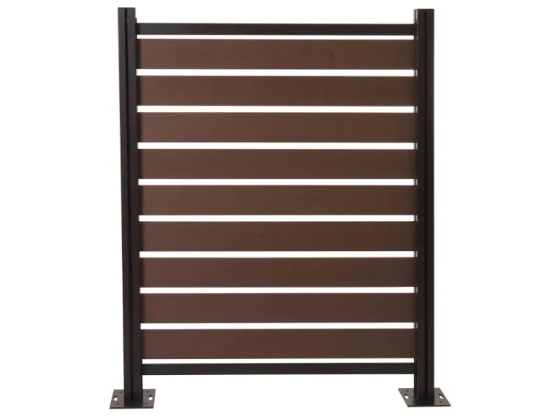 Alu Mülltonnen-Zaun K57 Braun 130x110x6cm*MCW Discount