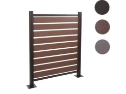 Alu Mülltonnen-Zaun K57 Braun 130x110x6cm*MCW Discount