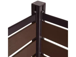 Alu Mülltonnen-Zaun K57 Braun 130x110x6cm*MCW Discount