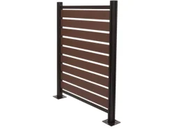 Alu Mülltonnen-Zaun K57 Braun 130x110x6cm*MCW Discount