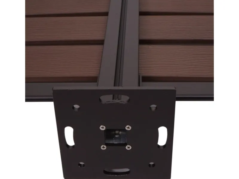 Alu Mülltonnen-Zaun K57 Braun 130x110x6cm*MCW Discount