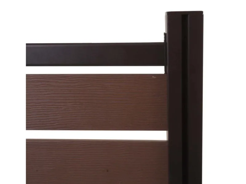 Alu Mülltonnen-Zaun K57 Braun 130x110x6cm*MCW Discount