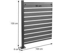 Alu Mülltonnen-Zaun K57 Grau 130x100x6cm*MCW Sale