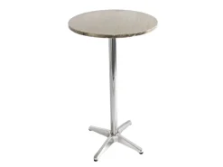 MCW Gartentische|Alu-Stehtisch Klappbar Betoneinguss Wetterfest Vierkreuzfuß mit Betoneinguss