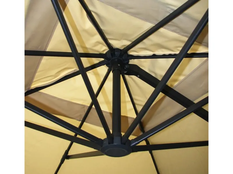 MCW Sonnenschirme|Ampelschirm A96 3,5x3,5m Alu mit Ständer Drehbar