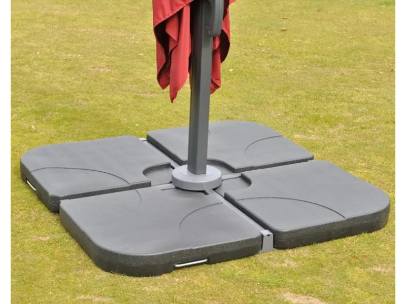 MCW Sonnenschirme|Ampelschirm A96 3,5x3,5m Alu mit Ständer Drehbar