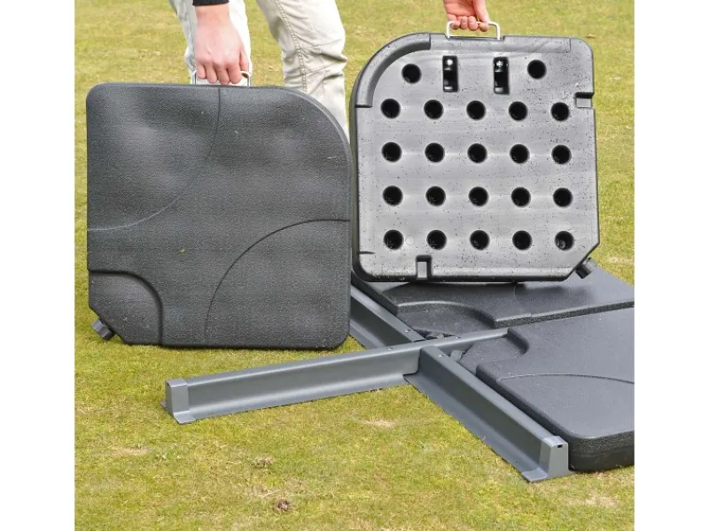 MCW Sonnenschirme|Ampelschirm A96 3,5x3,5m Alu mit Ständer Drehbar