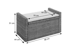 Aufbewahrungstruhe Genua Rattan*MCW Best