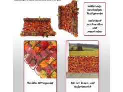 Balkonsichtschutz N77 500x150cm Blatt - 500x150cm Ahorn -gelb*MCW Online