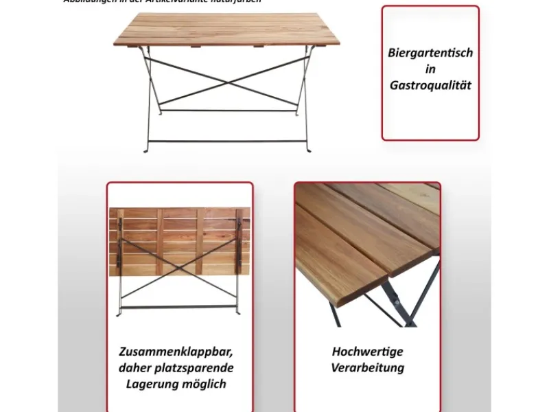 MCW Gartentische|Biergartentisch J40 Klappbar