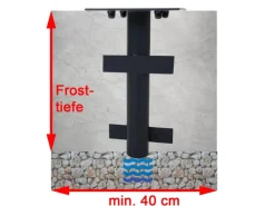 MCW Sonnenschirme|Bodenhülse A96 Ø 49mm für Schirme