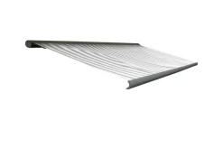 Elektrische Kassettenmarkise H122 4x3m Acryl Grau/Weiß Rahmen Grau*MCW Clearance