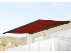 MCW Markisen|Elektrische Kassettenmarkise H124 5x3m Acryl Rahmen Anthrazit