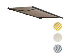 Elektrische Kassettenmarkise H27 6x3m Polyester Rahmen Anthrazit*MCW Best