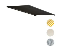 Elektrische Kassettenmarkise H122 4x3m Polyester Rahmen*MCW
