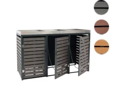 3er Mülltonnenverkleidung K14 124x200x84cm*MCW Sale