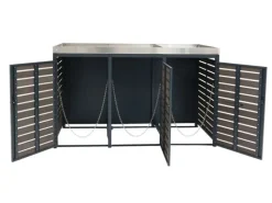 3er Mülltonnenverkleidung K14 124x200x84cm*MCW Sale