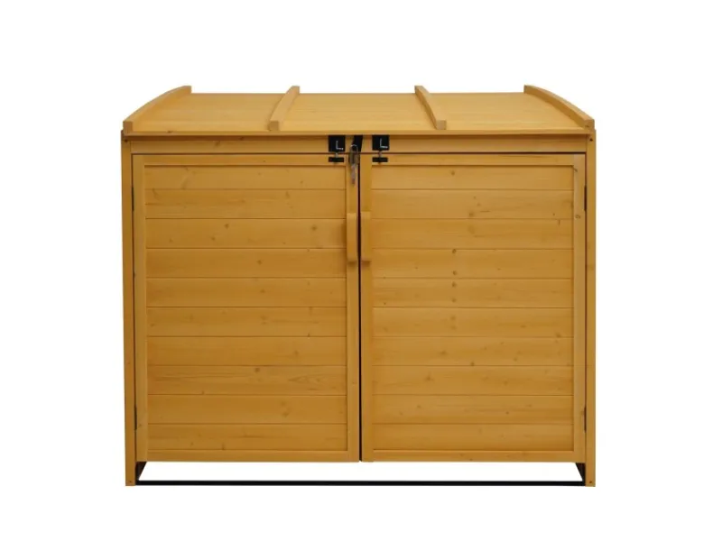 MCW Mülltonnenboxen|2er/4er Mülltonnenverkleidung H75b Braun 138x138x105cm