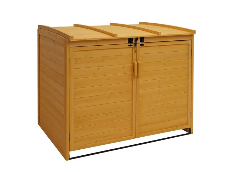 MCW Mülltonnenboxen|2er/4er Mülltonnenverkleidung H75b Braun 138x138x105cm