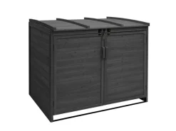 2er/4er Mülltonnenverkleidung H75b Anthrazit 138x138x105cm*MCW Best