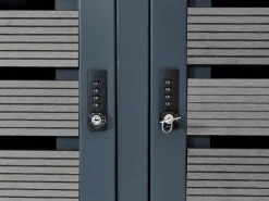 2er-/4er-Mülltonnenverkleidung K14 Anthrazit 119x140x102cm*MCW New