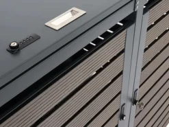 2er-/4er-Mülltonnenverkleidung K14 Anthrazit 119x140x102cm*MCW New