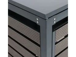 2er-/4er-Mülltonnenverkleidung K14 Anthrazit 119x140x102cm*MCW New