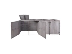 MCW Mülltonnenboxen|4er-/8er-Mülltonnenverkleidung H74 Anthrazit-Grau 126x316x98cm