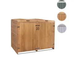 2er-/4er-Mülltonnenverkleidung H74 Braun 126x158x98cm*MCW Sale