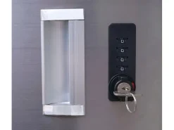 3er-/6er-Mülltonnenverkleidung E83 Edelstahl 85kg 116x212x98cm Silber*MCW Sale