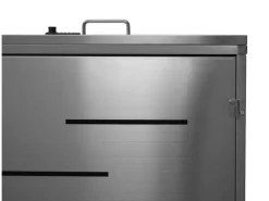 3er-/6er-Mülltonnenverkleidung E83 Edelstahl 85kg 116x212x98cm Silber*MCW Sale