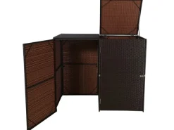 2er-Mülltonnenverkleidung E25 2x120l Braun 176x130x131cm*MCW Online